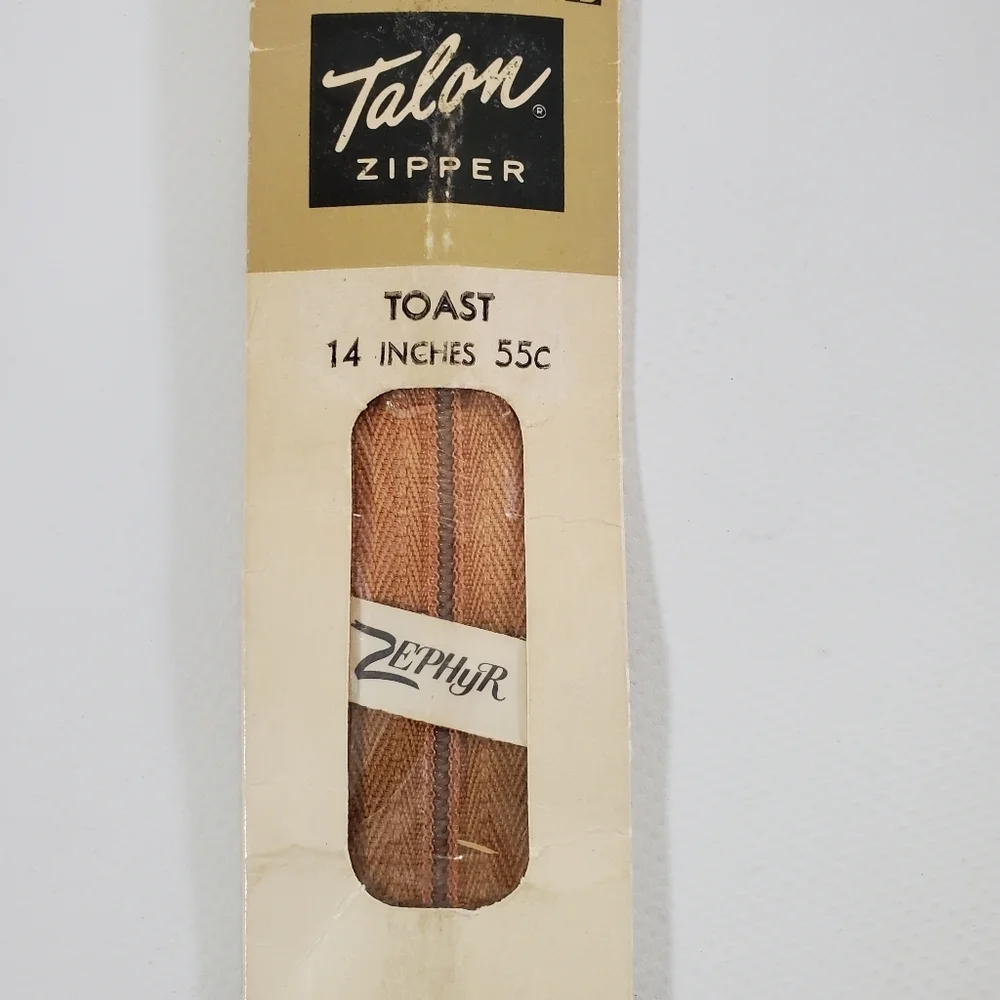 Talon Vintage Zippers Set Of 5 Metal & Nylon Zippers NIP